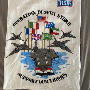 Mint - Vintage 90s Operation Desert Storm USO Victory Shirt